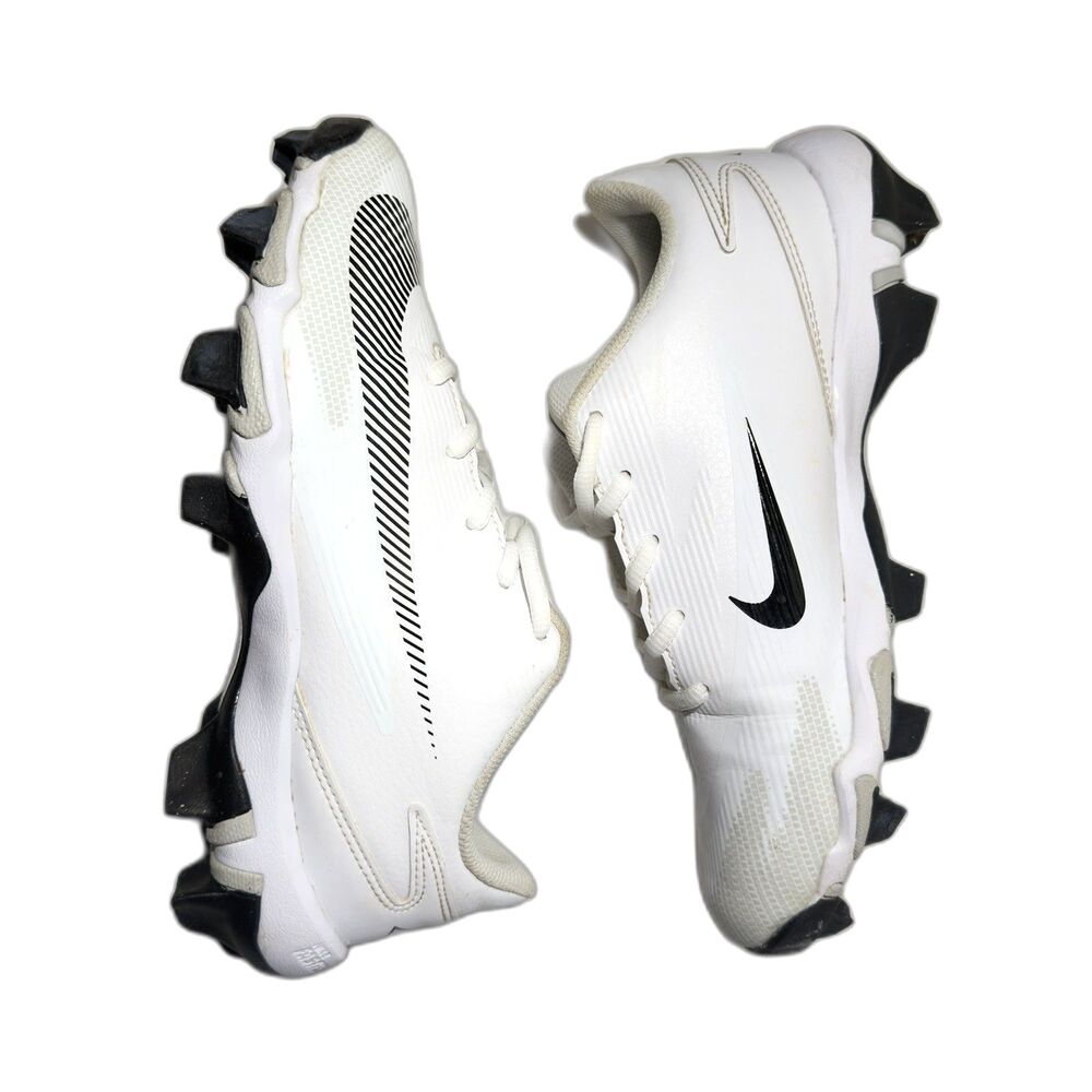 Nike Diamond Clutch Baseball Cleats Youth Size 6Y White Gray Blk IQ1048-102